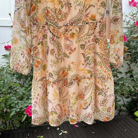 Black Tape_ Women’s Paisley Print Elastic -Waist Minidress - Large - Picture 4 of 15